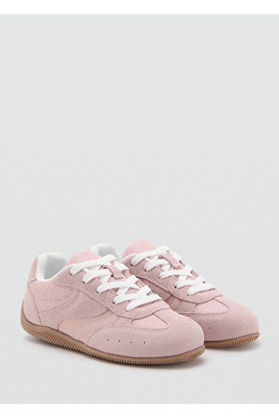 MANGO Kids Bağcıklı deri spor ayakkabı