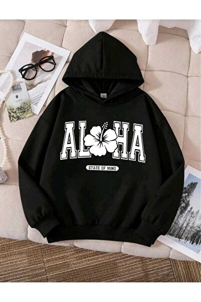 DİVİN سويت شيرت ألوها ديلي كبير الحجم