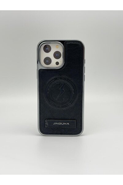 GENERAL JDK Luxury Leather Magnetic Kickstand Case for iPhone 15 Pro Max - St...