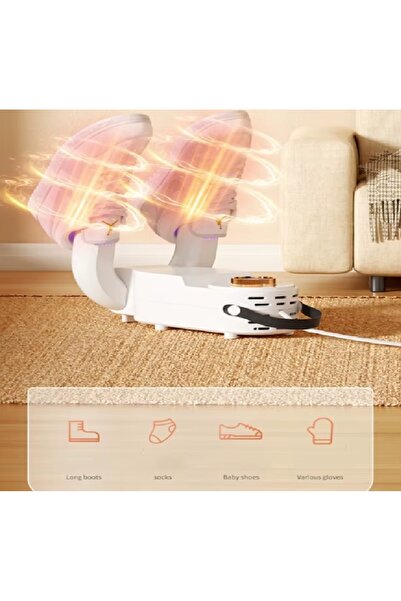 Teknova Foldable Electric Shoe Dryer 220V, Timer 30-120 min, Hot Air 360°, 48°C