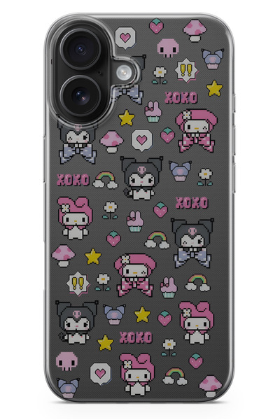 moonset Iphone 16 Uyumlu Baskılı Yumuşak Silikon Şeffaf Telefon Kılıfı