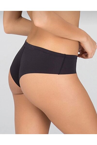 Kom Women'S, Micro-Elastane, Laser Cut, 2-Piece Black/Skin Brazilian Panties ...