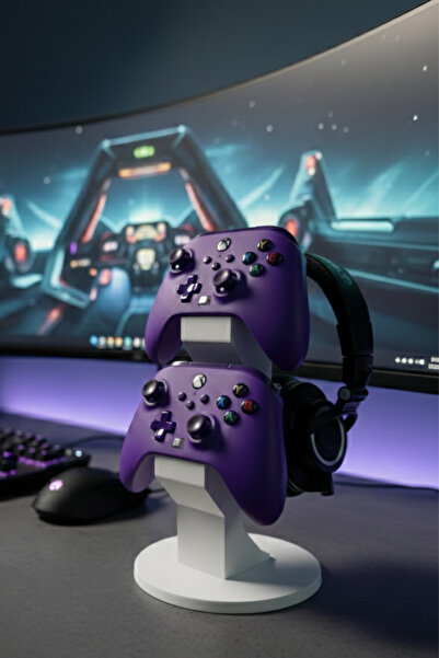 doyonix Xbox Joystick Kontroller Tutucu Ve Kulaklık Dikey Standı Beyaz