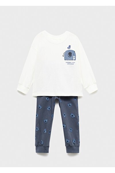 MANGO Baby Hayvan desenli uzun pijama