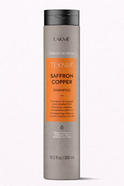 teknia Lakme Saffron Copper Vegan shampoo, free of parabens and mineral oils ...