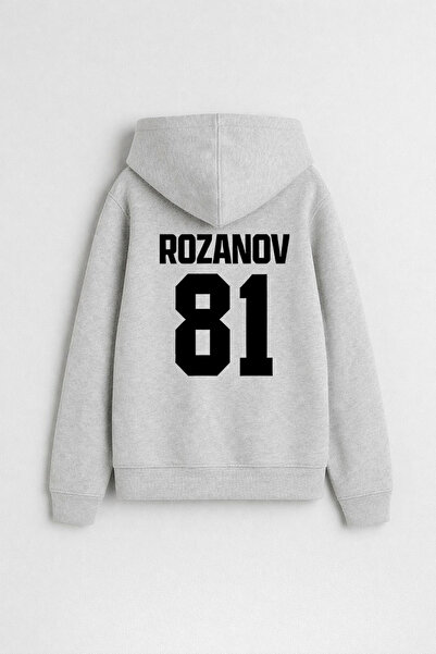 AYDESİGN Ilya Rozanov 81 Heated Rivalry Printed Gray Hooded Sweatshirt Hoodie