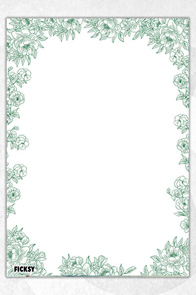 Ficksy A5 Floral Notepad Unlined Notebook - 50 Sheets - Memopad - Notepad - N...