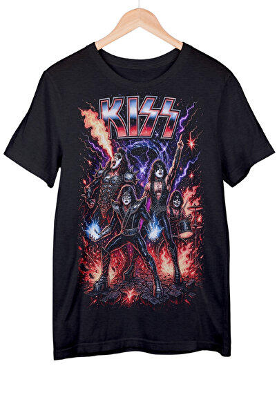 Texclusive تي شيرت كيس أسود للجنسين من فرقة روك ميتال جروب كيس