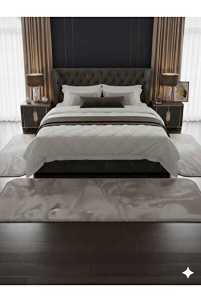 ALTUN CARPET Set modern de 3 covoare de pluș Taman, cu margini plate, antider...