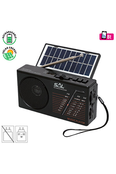 SAL Somogyi Audio Line Radio hibrid solar si acumulator 3.7V Bluetooth USB SD...