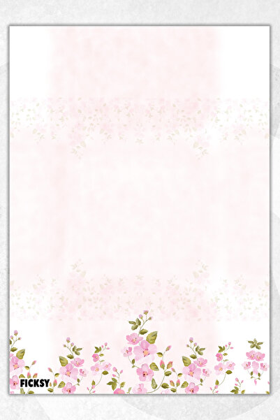 Ficksy A5 Floral Notepad Unlined Notebook - 50 Sheets - Memopad - Notepad - N...