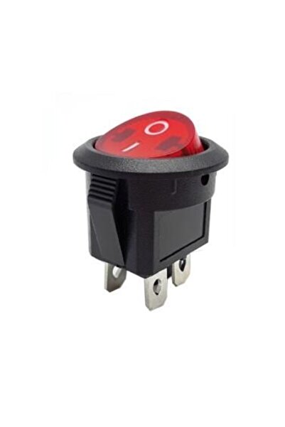 OEM Intrerupator 6A-250V ON-OFF 4pin cu retinere IP20 20.5mm cu LED rosu GBC ...