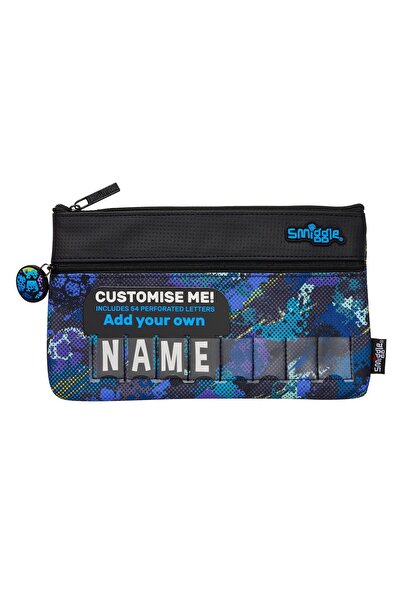 SMIGGLE Trailblazer All Rounder Pen Holder – Black, 2 Compartments, with Name...