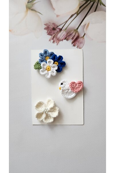 Baby El örgüsü az saçlı bebek toka seti antialerjik