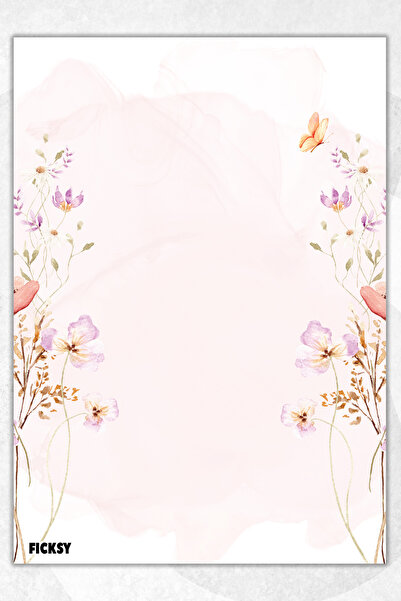 Ficksy A5 Floral Notepad Unlined Notebook - 50 Sheets - Memopad - Notepad - N...