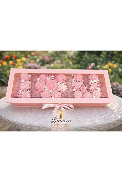 OEM Scented floral arrangement in a box, made of natural soy wax flowers with...