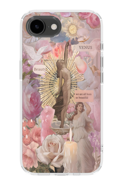 moonset Iphone 16E Uyumlu Baskılı Yumuşak Silikon Şeffaf Telefon Kılıfı