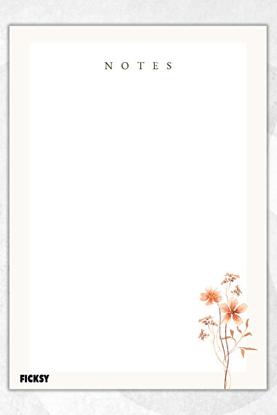 Ficksy دفتر ملاحظات A5 بدون خطوط - 50 ورقة - مذكرة - دفتر ملاحظات - ورق ملاحظات