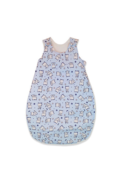 kidsdecor Sac de dormit copii 6-18 luni, Baby Bear albastru, din bumbac, gros...
