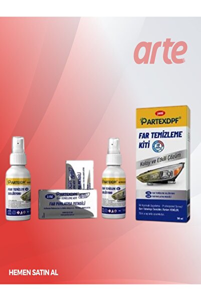 Arte Partex Far Temizleme Kiti – Far Parlatma & Temizleme Seti | Sararma & Ma...