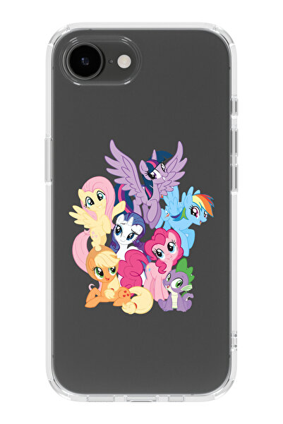 moonset Iphone 16E Uyumlu Baskılı Yumuşak Silikon Şeffaf Telefon Kılıfı