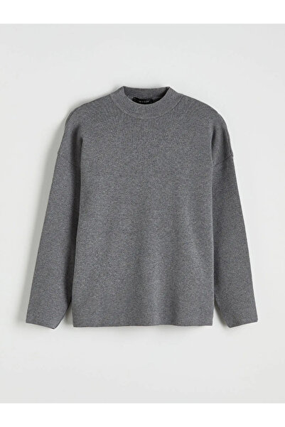 LC Waikiki Lcw Vision Anthracite High Collar Women's Knitwear Sweater