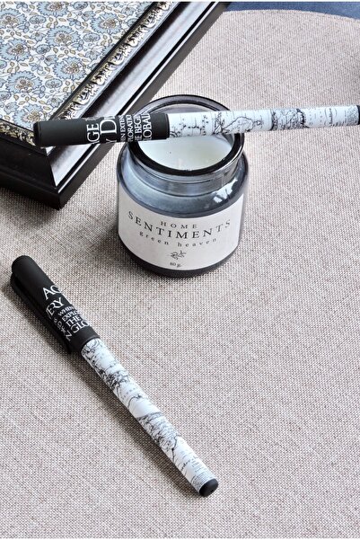 Nova Crafts Black and white atlas themed oil based oil ink pen 0.7 blue