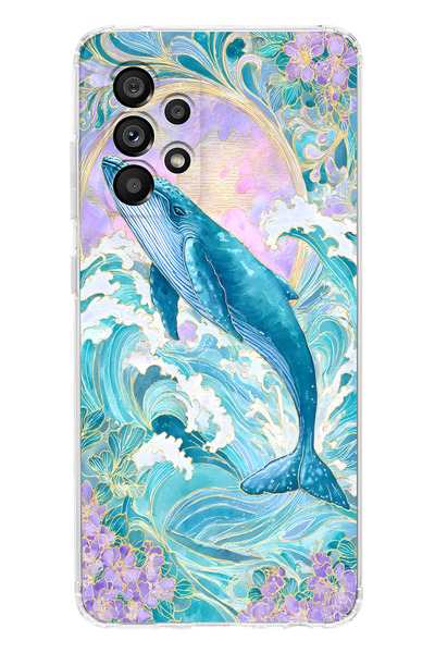 moonset Samsung Galaxy A13 Uyumlu Baskılı Yumuşak Silikon Şeffaf Telefon Kılıfı