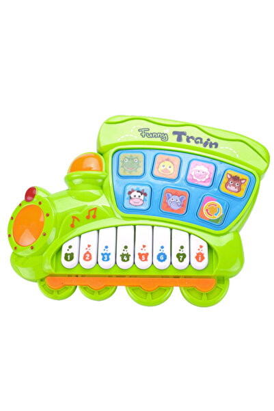 LEAN Pian educativ electric pentru copii locomotiva verde