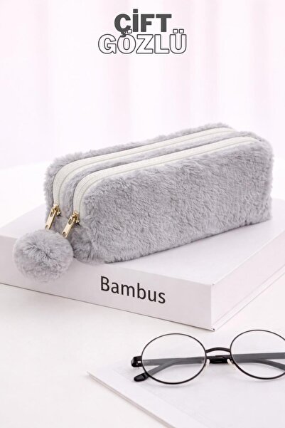 Bambus Home Pliš Višenamenski organizator, držač za olovke, pernica sa dvostr...