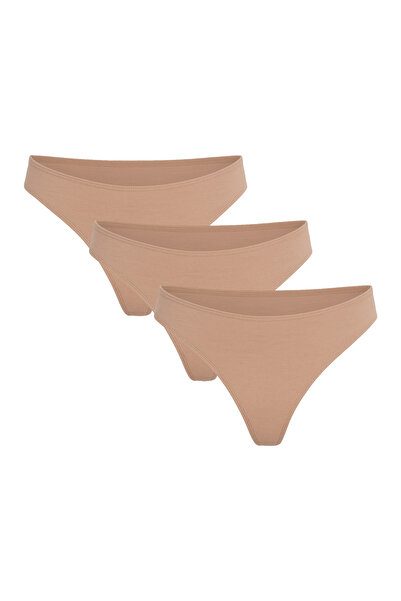 Kom Women'S, Modal-Cotton, Plain, String Model, 3-Piece Panties (with Socks a...