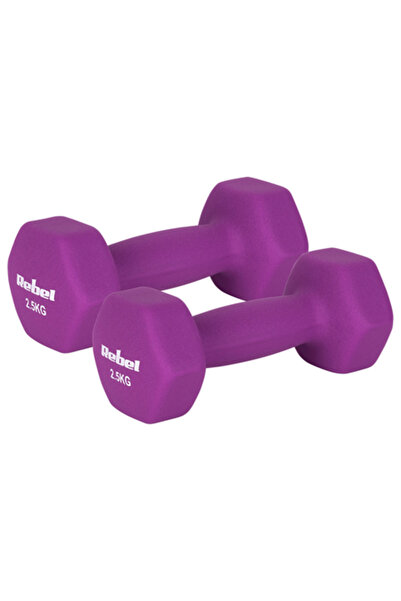 Rebel Set gantere din neopren Hex Active 2 x 2,5 kg