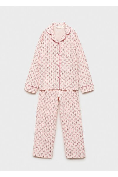 MANGO Kids Desenli pamuklu pijama