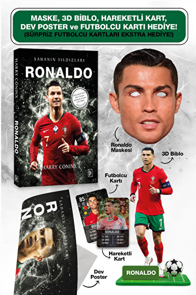 Parodi Yayınları Ronaldo Futbolcu Kitabı - Maske, 3D Biblo, Dev Poster, Kart ...