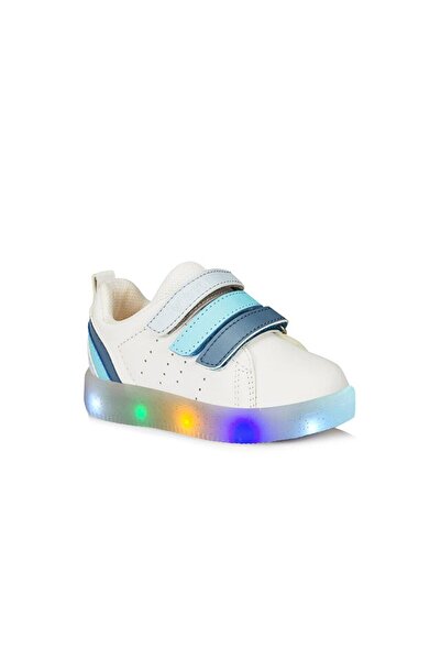 Vicco Sun Işıklı Erkek Bebe Beyaz/Mavi Sneaker