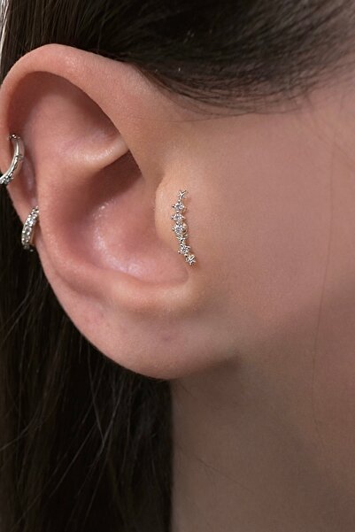 Okko Store Çelik Mini Yıldız Detaylı Piercing