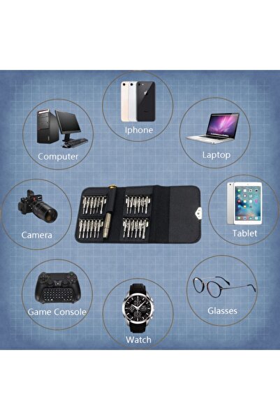 OEM Set surubelnite precizie 25 în 1 cu carcasa din piele,pentru telefon mobi...