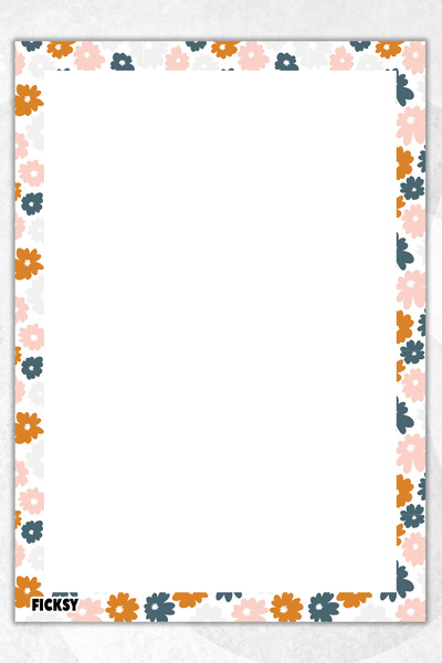 Ficksy دفتر ملاحظات A5 بدون خطوط - 50 ورقة - مذكرة - دفتر ملاحظات - ورق ملاحظات