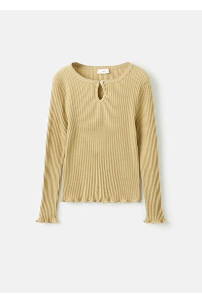 MANGO Kids Uzun kollu ribana tişört