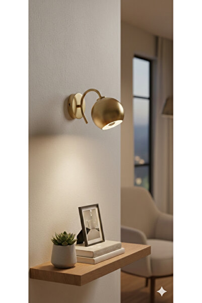 demet habek mylights Küre Wall Led Sconce Matte Gold Antique Finish Gu10 Os R...