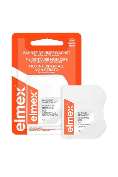 Elmex Mumlu Diş İpi 50 m, Aminflorür (Olaflur), Nane Aromalı (Fluff/Expanding...