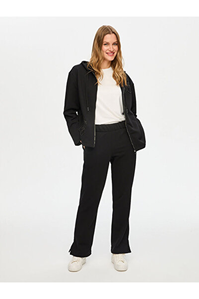 Faik Sönmez Zincir Ve Boncuk Patch Nakış Detaylı Kapüşonlu Pamuklu Eşofman Üs...