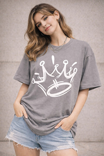 Infire clothing 100% Cotton Crown Printed Oversize T-Shirt