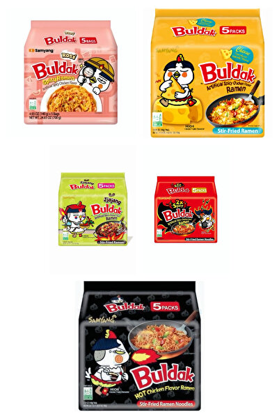 buldak 5 paket 5li noodle toplam 25 adet tekli