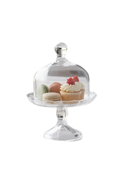 Generic High-quality glass cake stand with a glass base measuring 11*17cm