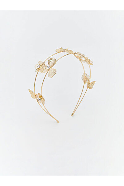 LC Waikiki Rmz Gi̇yi̇m Farkiyla Metal Women's Crown with Butterfly Figure