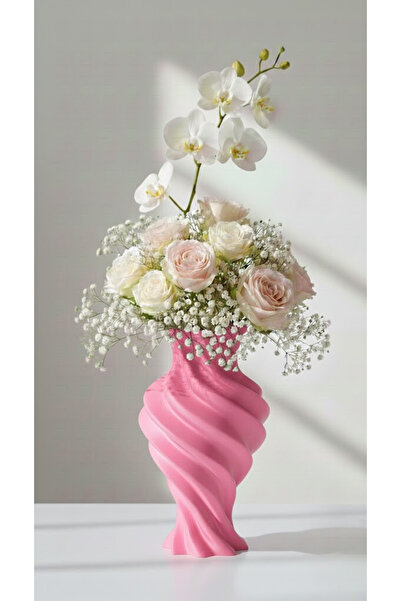 END Design 3D Printed Aesthetic Curved Vase – Stylish Home Accessory (Flowers...