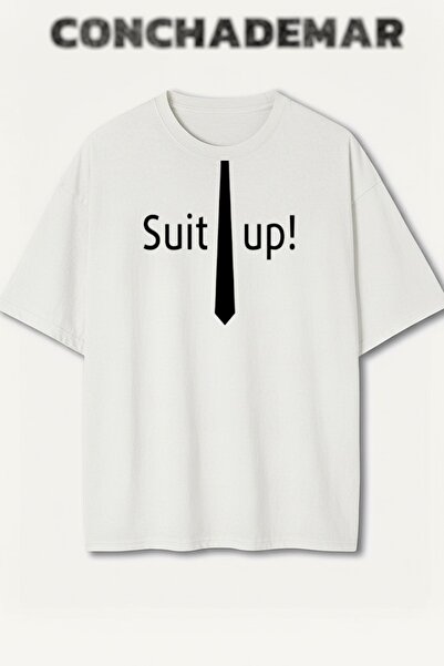 Vordevia Suit up Barney Printed Premium Oversize Cotton T-Shirt