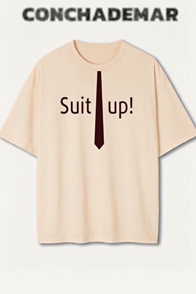 Vordevia Suit up Barney Printed Premium Oversize Cotton T-Shirt