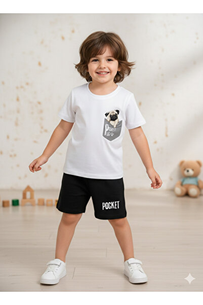 DOCE ELEGANTE Sa džepovima LETNJI DEČJI SET SA PESČIĆEM